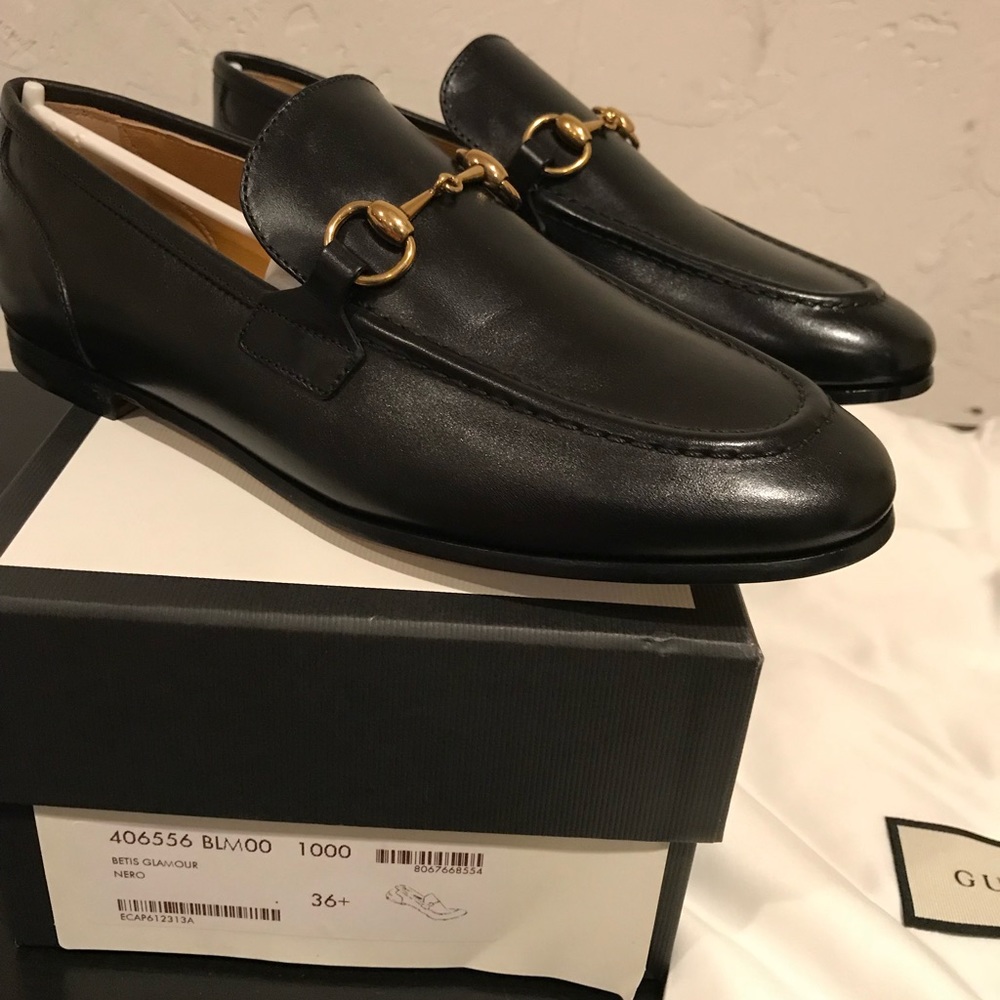 NWT Gucci Jordaan Leather Loafers